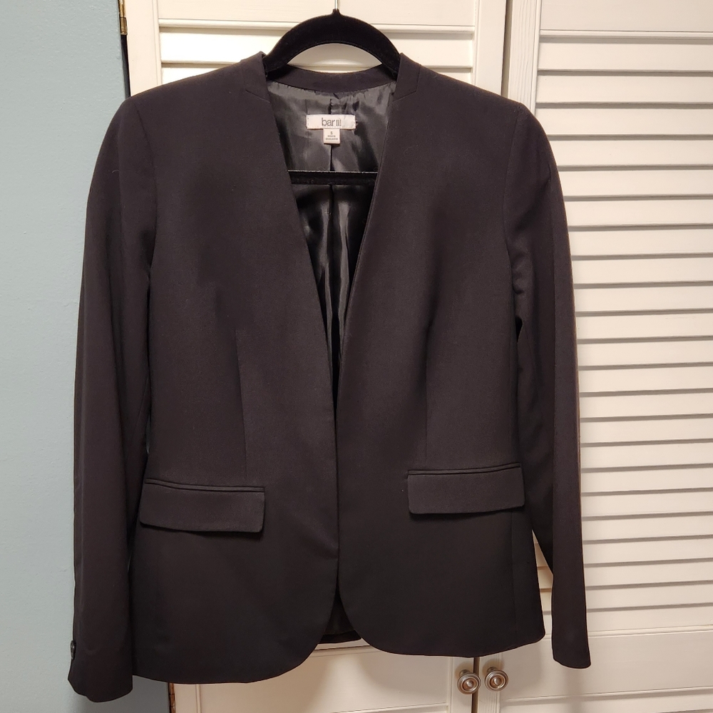 Bar III Collarless Blazer